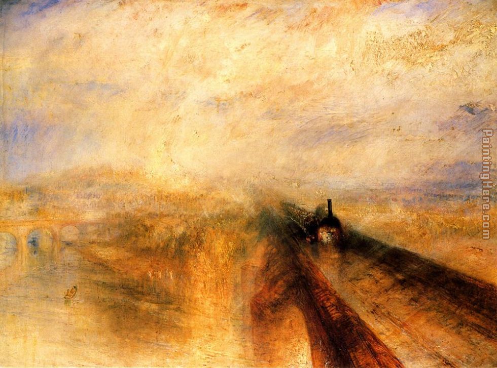 Rain, Steam and Speed - The Great Western Railway painting - Joseph Mallord William Turner Rain, Steam and Speed - The Great Western Railway art painting